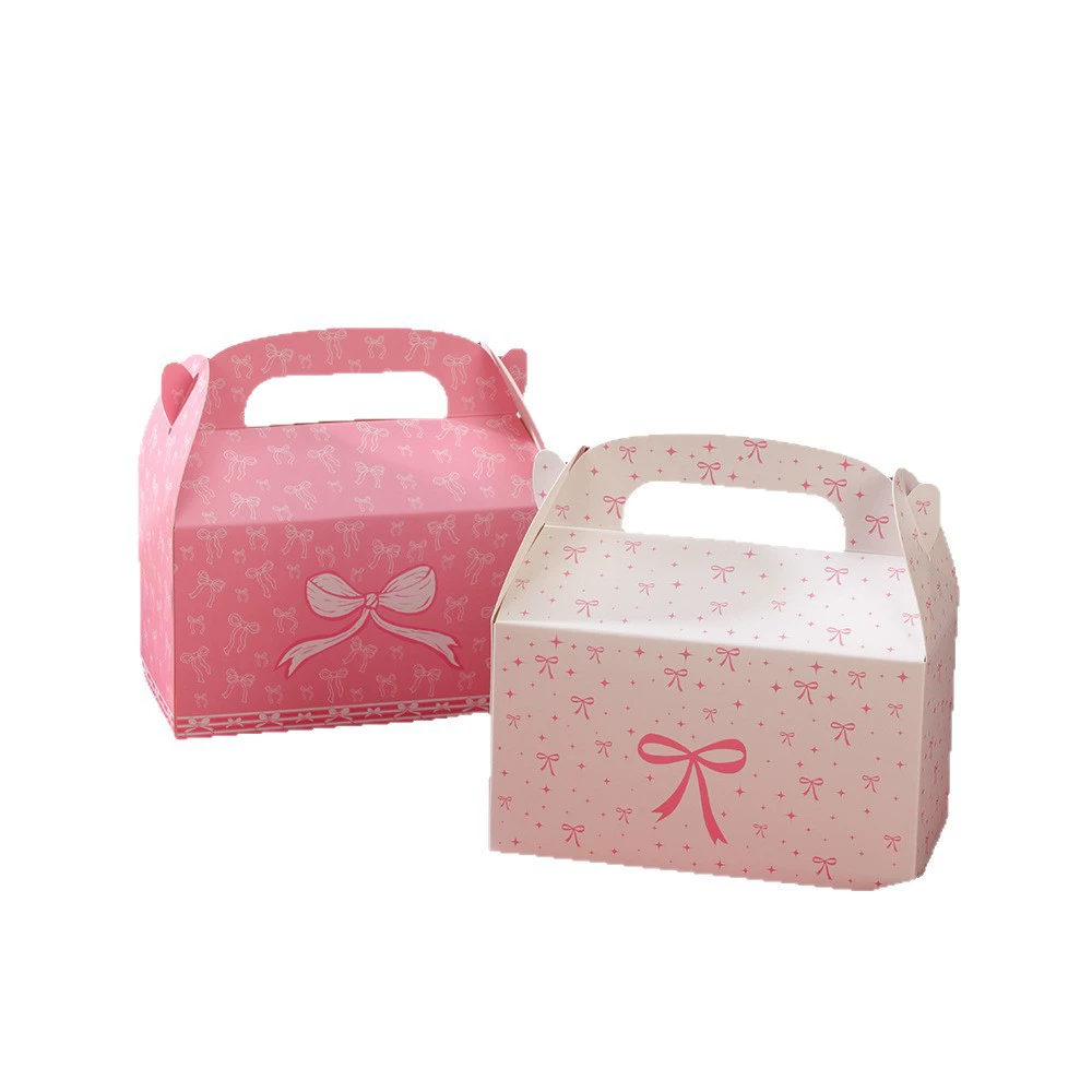 Handheld fresh cute gift box with bow, (Cross-border trading)
