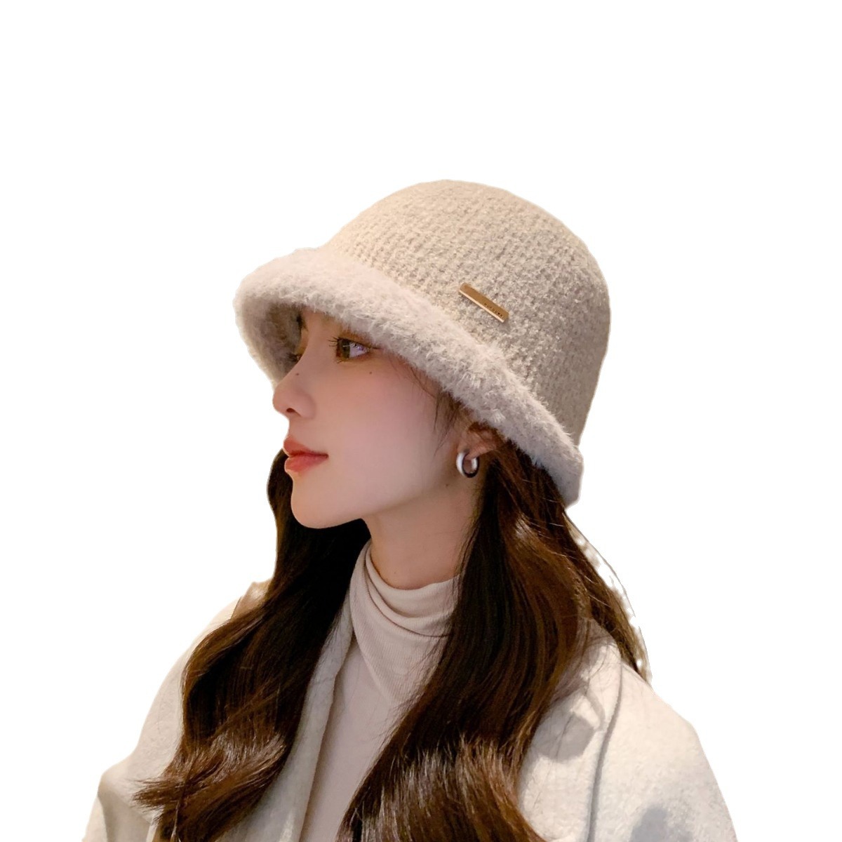 Böjd upphöjd kant plysch skarva handfat för barns höst och vinter ylle fiskare fransk elegant tjock varm_voghion.com