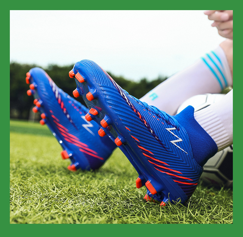 High top football tf broken nails artificial turf AG nail leather feet for boys, girls, teenagers, and students training_voghion.com