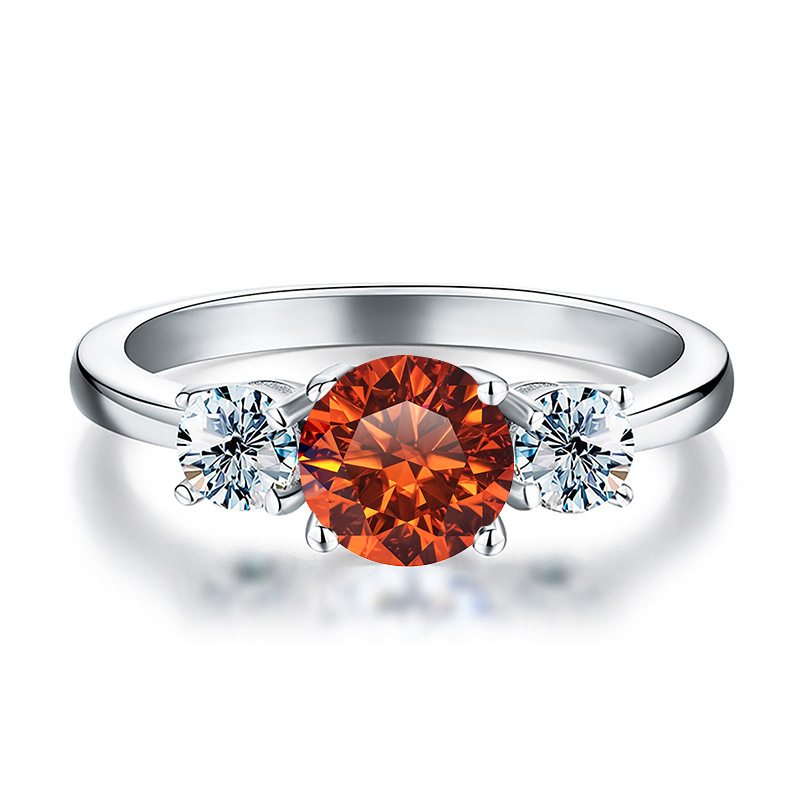 Anillo de plata esterlina s925 anillo de mujer de oro europeo y americano de lujo 3 quilates anillo de piedra de mosaico colorido