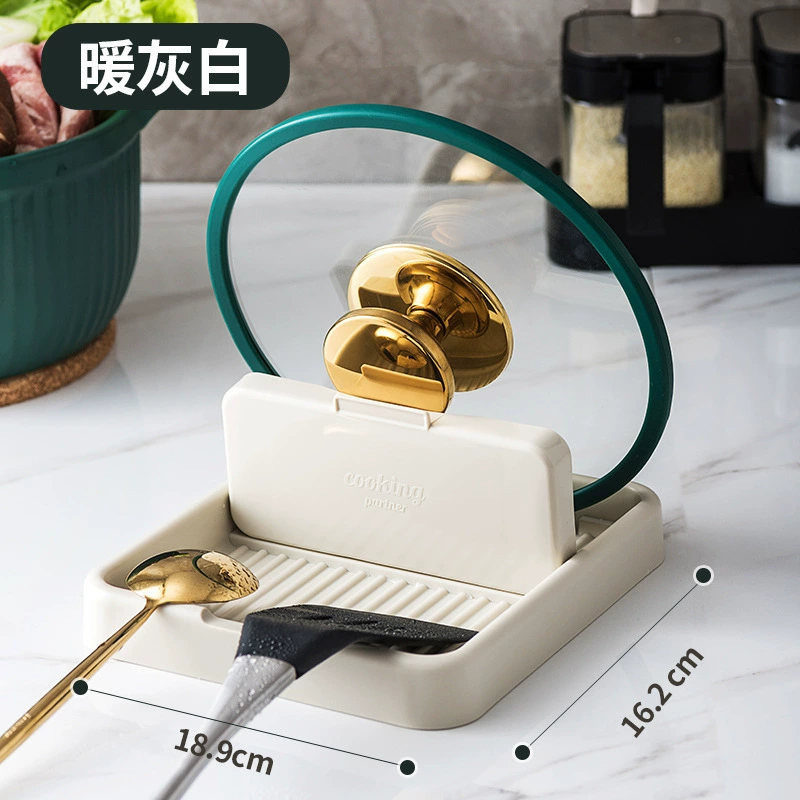 The kitchen can be folding the pot lid, the shovel holding the rack, the cutting board multi -function counters, sitting chopping board placed the shelf