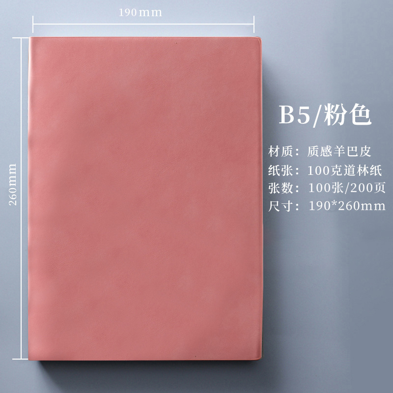 a5笔记本本子定制logo办公商务高颜值学生学习羊巴皮b5加厚记事本|undefined