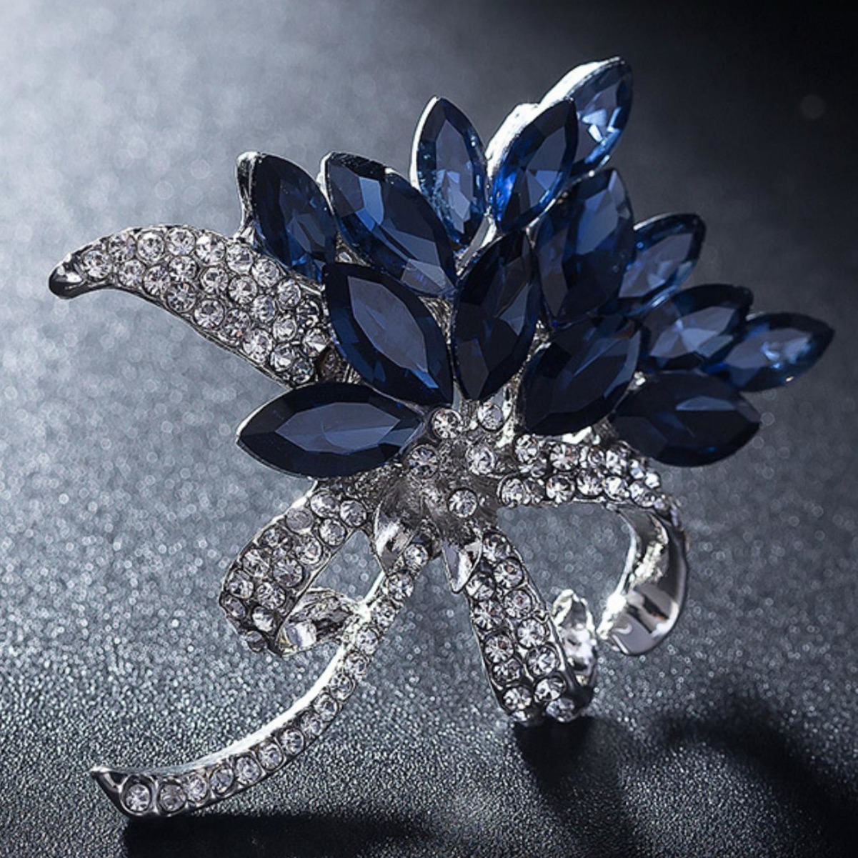 Moda sencilla y versátil damas buckle zircon broche gran broche sintético cristal pectoral buckle accesorios image 4
