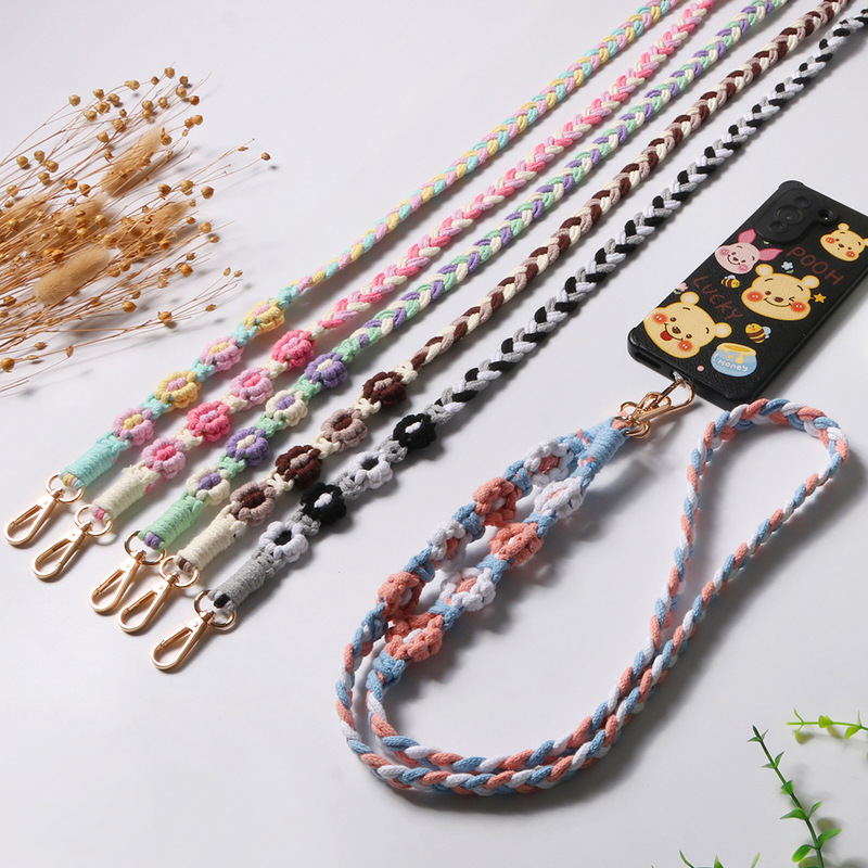 Bohemian Woven Flower Daisy Mobile Phone Lanyard Hand-Woven Bag Strap Crossbody Halter Camera Strap Rope Bohemian Woven Flower Daisy Mobile Phone Lanyard Hand-Woven Bag Strap Crossbody Halter Camera Strap Rope