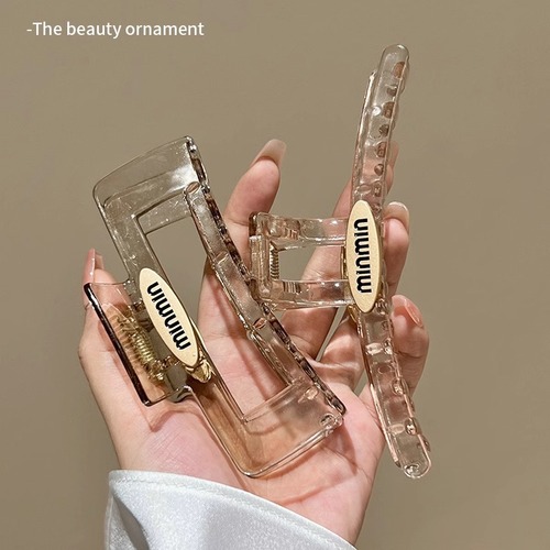  new transparent min hair clip high-end hair clip hair clip back of the head large shark clip headwear
