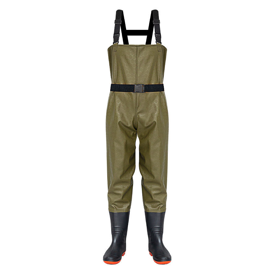 Wading Pants Full-Body Rain Pants Water Shoes One-Piece Fishing Suit Waterproof Pants for Men and Women Fishing Half-Body Leather Wading Pants