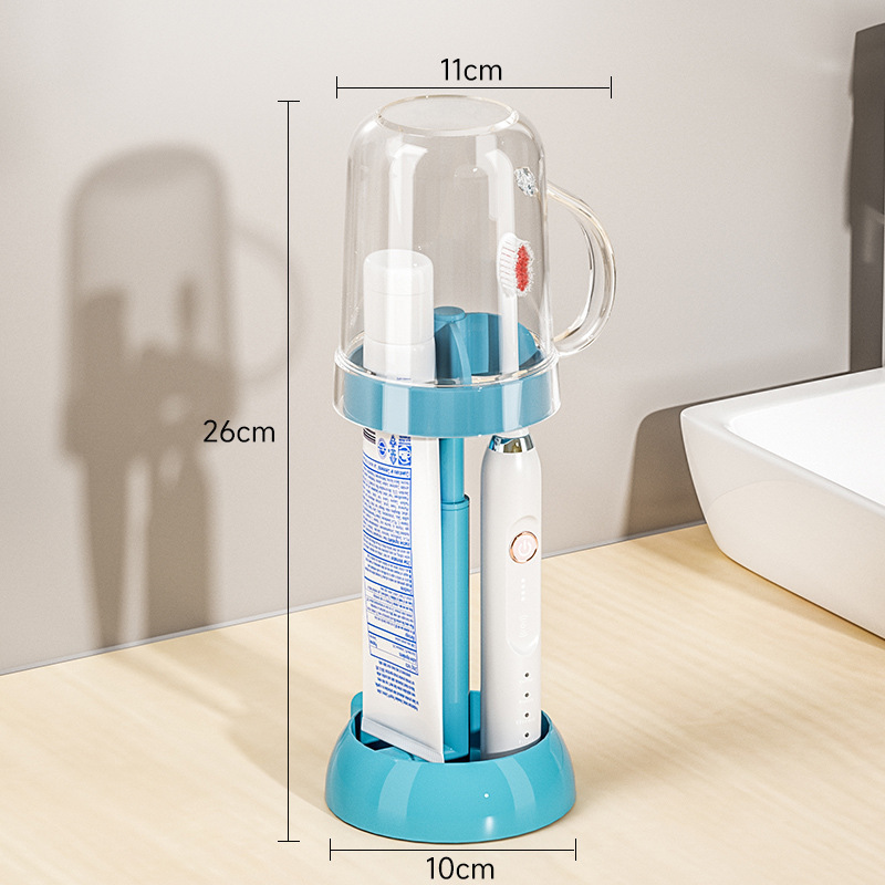 Wall Mounted Toothbrush Cup Holder Set For Bathroom Storage_voghion.com