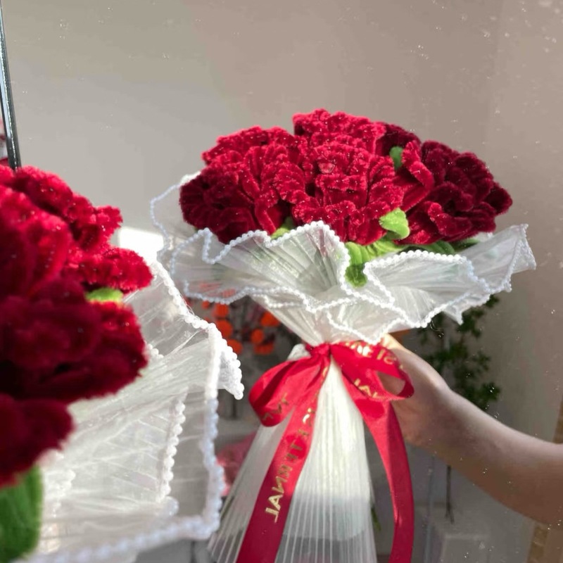 扭扭棒玫瑰手捧花diy材料包自制结婚领证拍照花束送闺蜜女友礼物|undefined