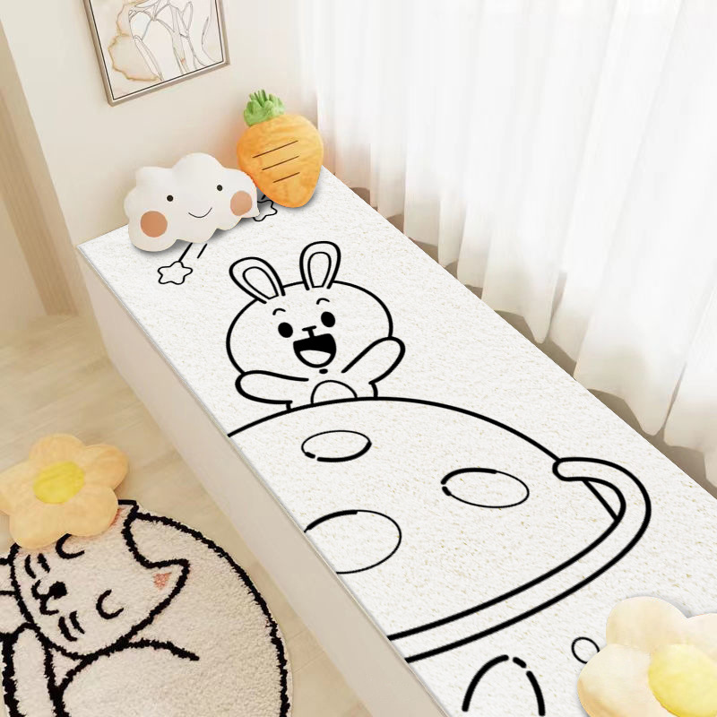 Ins fresco dormitorio cama manta hogar gran área gato-como alfombra de dibujos animados de Cachemira-como la ventana de la Bahía sala de estar mat