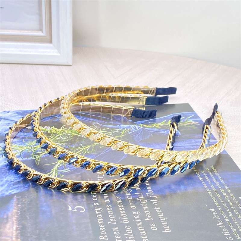 Retro chica perla diadema simple todo partido diadema Mori horquilla pelo presionando accesorios para el cabello mujer Corea del Sur Internet celebridad headwear