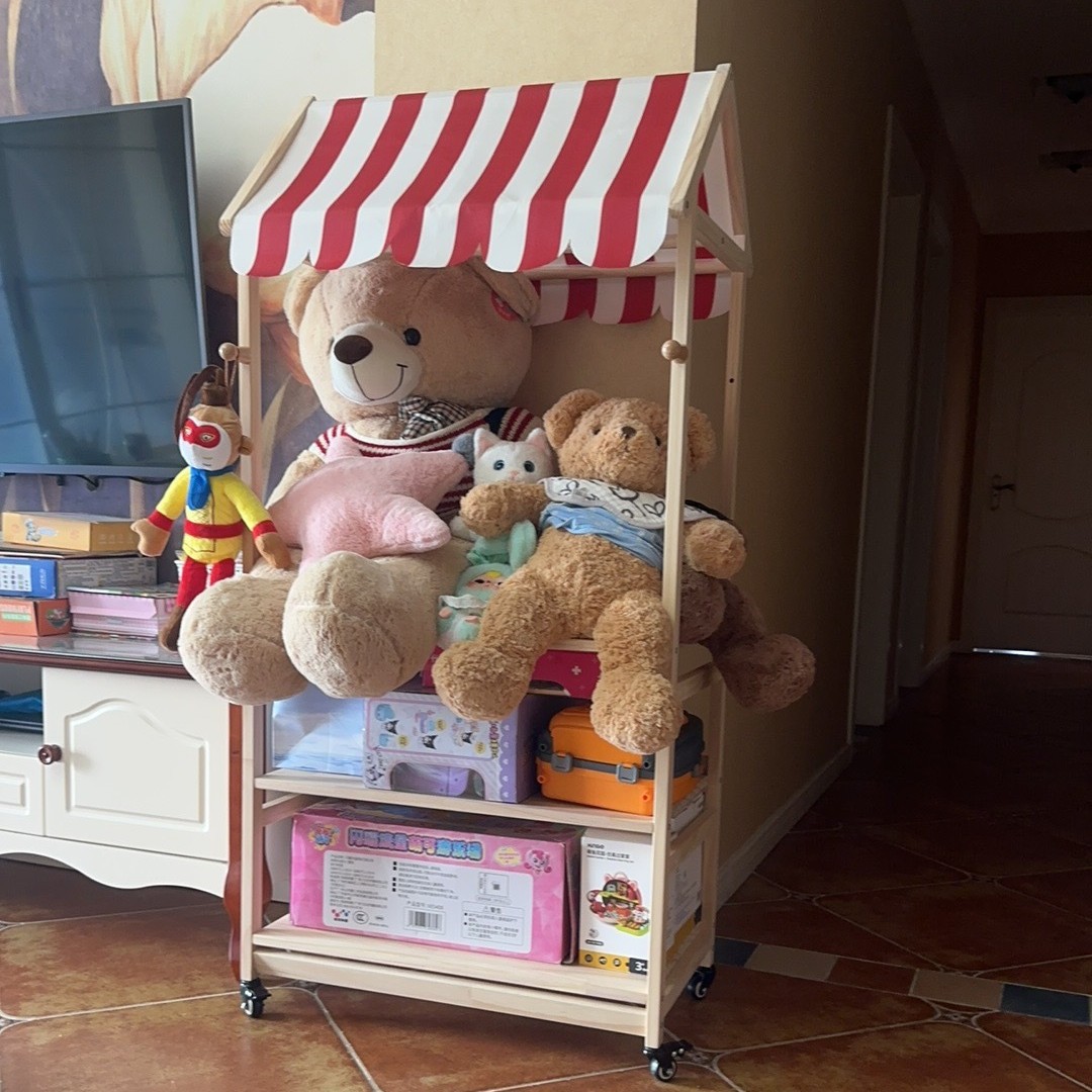 Children's toy storage rack, baby toy storage rack, children's room toy cabinet, wooden storage rack, children's clothing rack