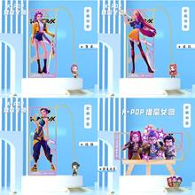 K-POP猎魔女团精美动漫人物金属镂空书签周边摆件高颜值学生文具