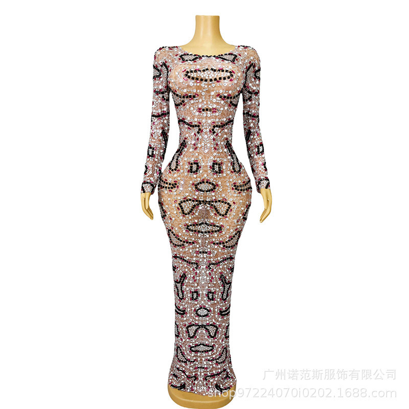 European and American Elegant Temperament Waist Slimming Company Annual Meeting Photo Studio Exhibition Hall Evening Wear Miss Universe Beauty Pageant Dress
