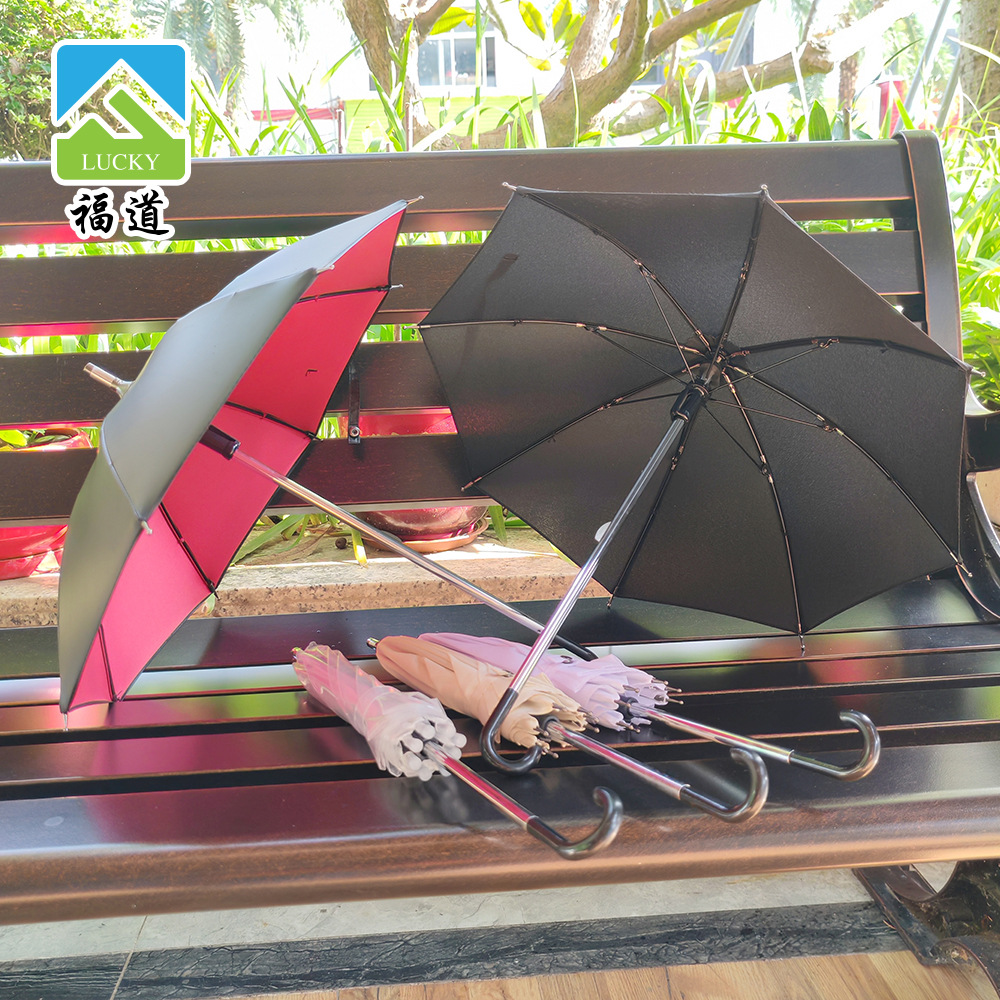 In-stock from the manufacturer: BJD 1/3 and 1/4 scale doll-use extended mini toy umbrella, long-handled prop umbrella for 75cm and 77cm dolls