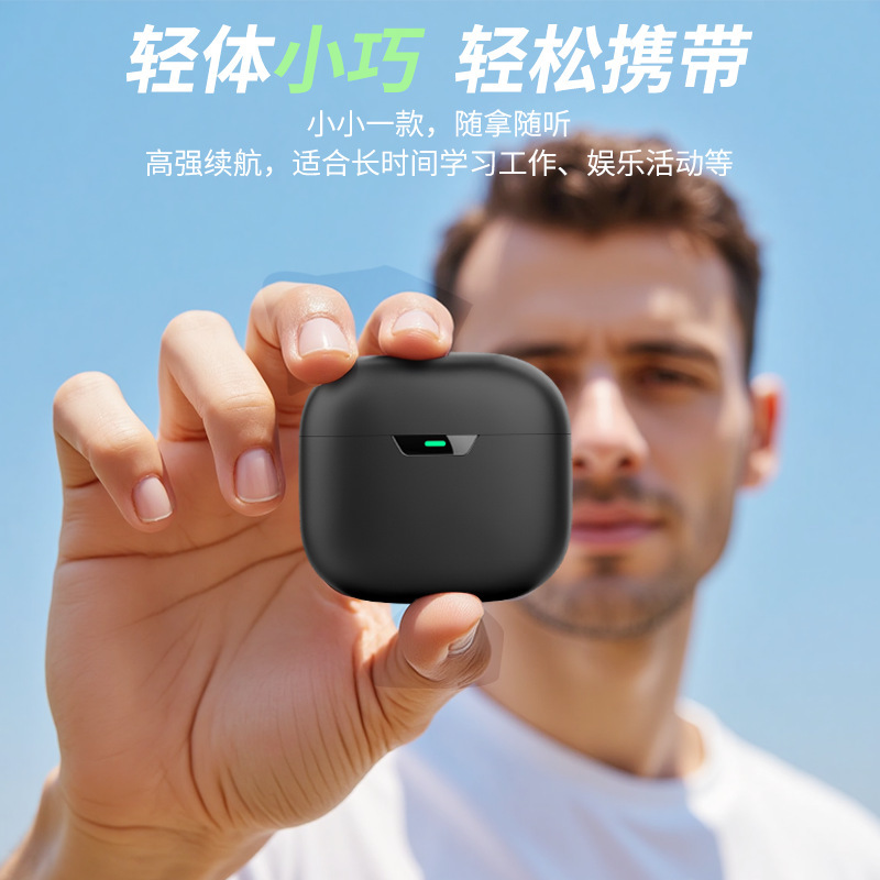 新款半入耳式混馈蓝牙耳机 ANC 6mic无线耳机灯显智能蓝牙耳机|undefined