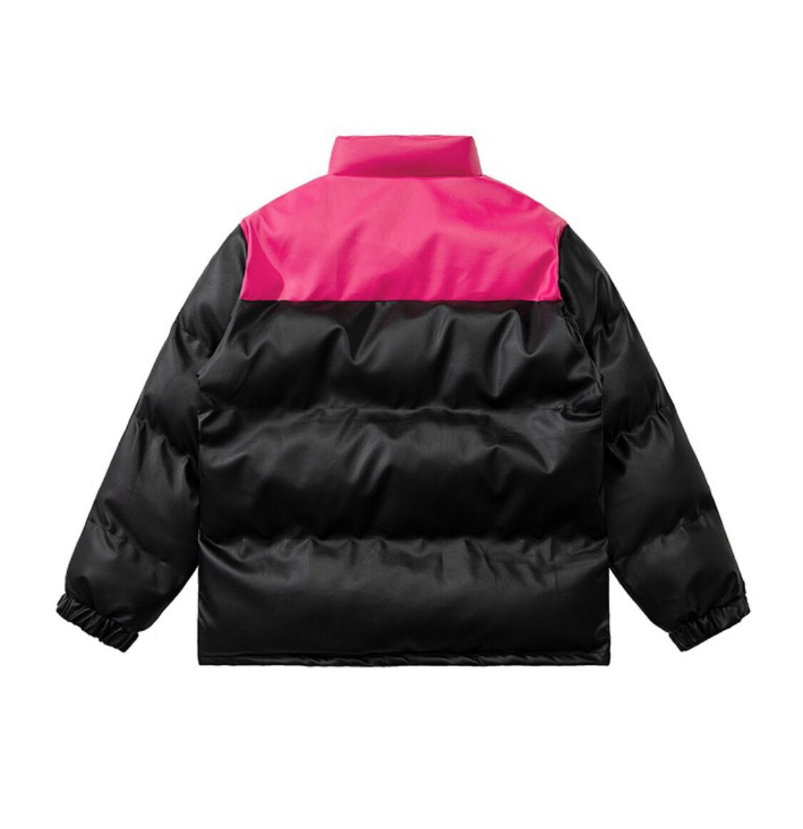 Herren Stehkragen Kunstleder Bomberjacke Gefütterte Winterjacke_voghion.com