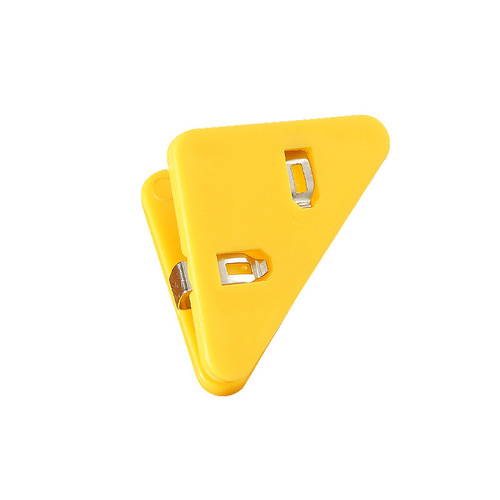 Colorful corner clips storage triangle clips student plastic stationery office folder test paper documents anti-crease clips