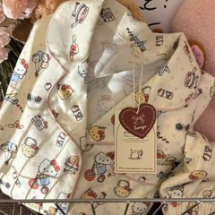 ins可爱动漫凯蒂猫睡衣女春秋季长袖长裤套装学生宿舍宿舍家居服