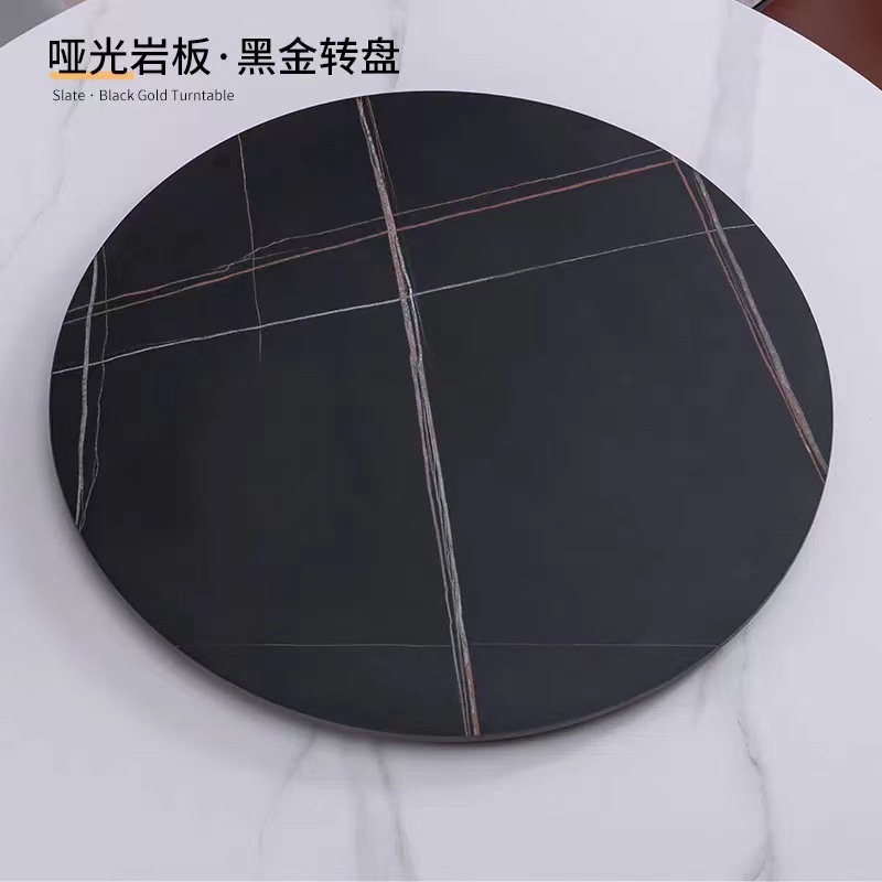 Fábrica directa mesa de comedor de tabla de roca procesamiento personalizado mesa redonda de mármol doméstico disco de hotel giratorio