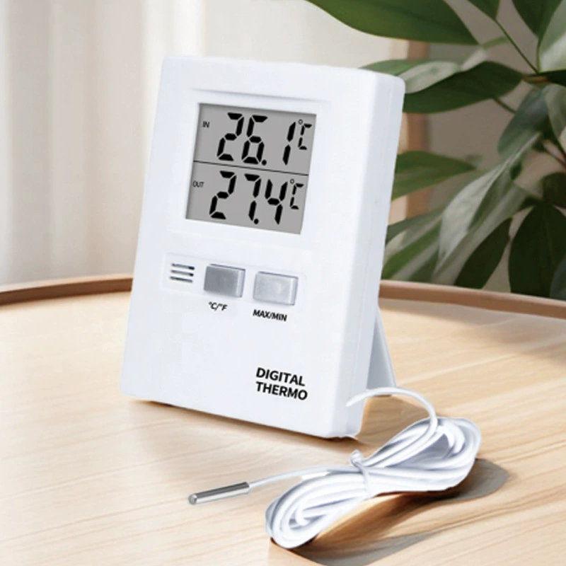 Настенный термометр для мониторинга окружающей среды в помещении и на улице, электронный двухканальный датчик температуры для рептилий и аквариумных обитателей