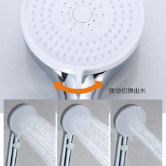 Overseas foreign trade plastic round large-hand sprayer one-click waterproof shower shower head handheld pressure nozzle