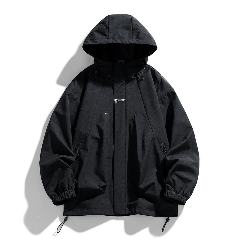 Solid autumn thin jacket for beloved for leisure, oversize