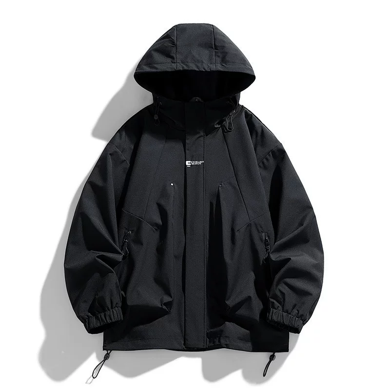 Solid autumn thin jacket for beloved for leisure, oversize