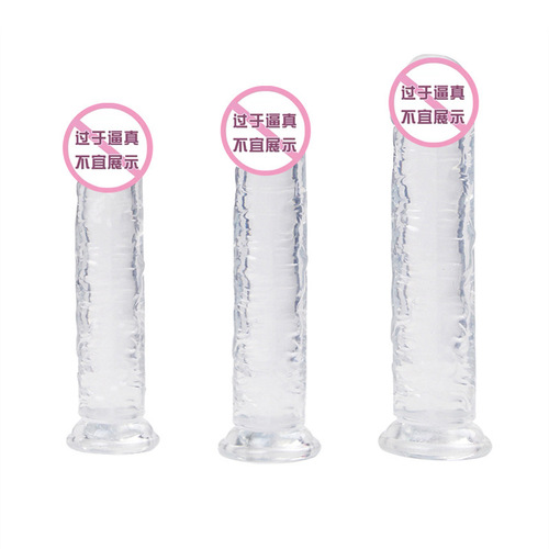 Highly transparent crystal artificial dildo, suction cup for female masturbation, dildo for female pleasure, manual type TPE material