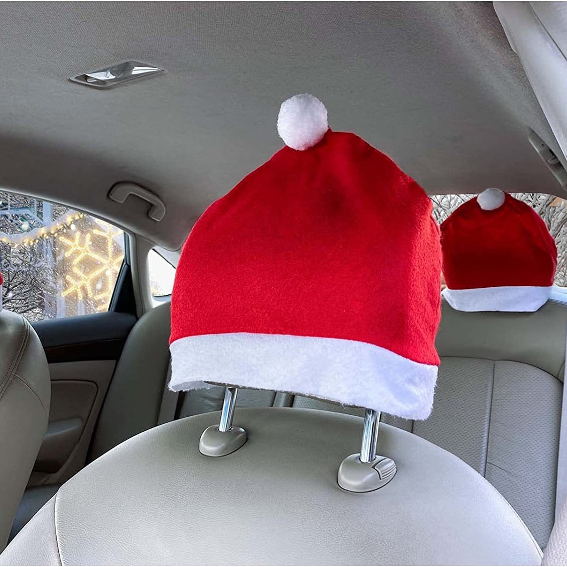 Coprisedile per auto di Natale Decorazioni natalizie Coprisedile per auto posteriore Decorazioni per le feste di Natale_voghion.com
