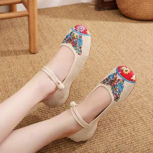 New Dance Shoes, Versatile Outer Wear, Original Soft Sole, Casual Square Dance, Chinese Style, Ethnic Style, Embroidery, Retro Antique Style