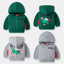 be top男童外套新款春秋装男孩童装外套儿童上衣宝宝卡通印花拉链