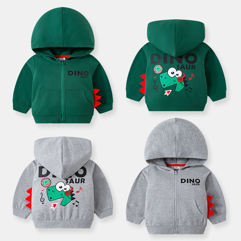 Ser Superior abrigo de niños nueva primavera y ropa de otoño ropa de niños de los niños abrigo de los niños de dibujos animados bebé impreso cremallera