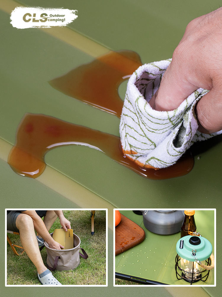 CLS屋外ピクニックテーブルマットキャンプバーベキュー防水油汚れ防止折り畳みテーブルクロス滑り止めテーブルシリコン断熱マット