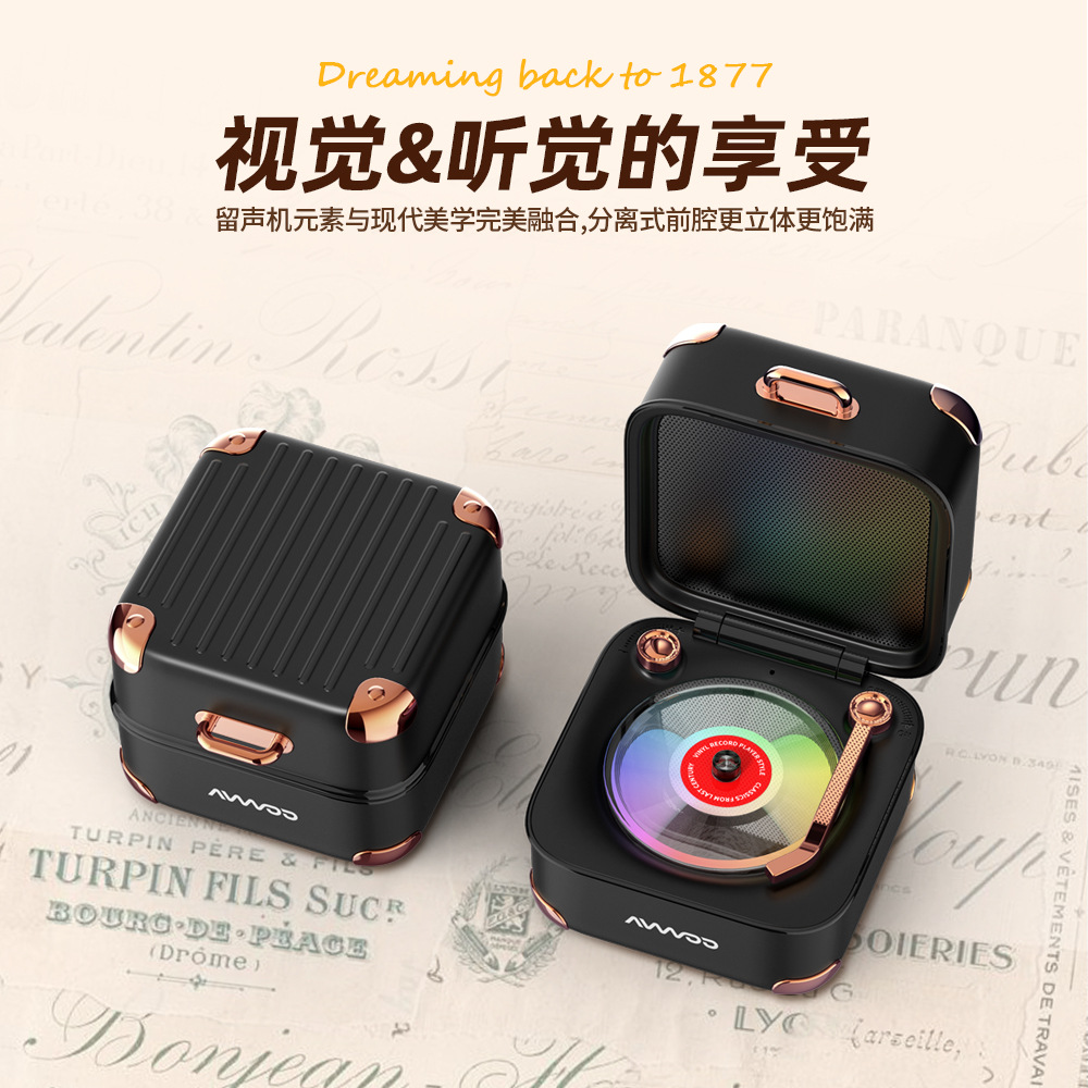 2026 New Wireless Metal Computer Speaker Subwoofer Portable Mini Bluetooth Speaker Home Use with Colorful Lights