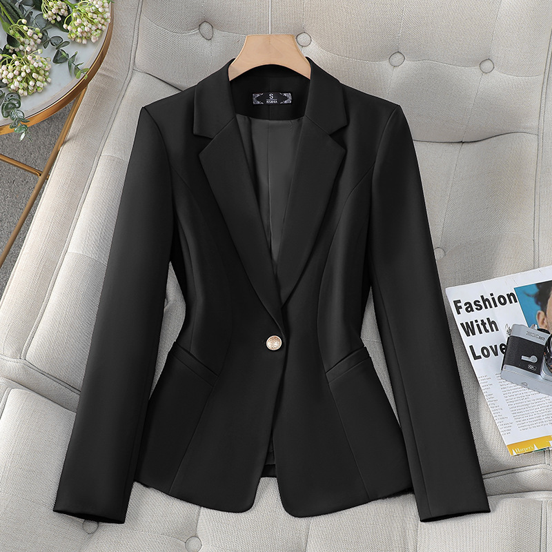 wine red Suit Jacket Female 2024 Spring and Autumn Goddess Fan Xiaofen Commuter Casual Elegant Fashion Suit ol