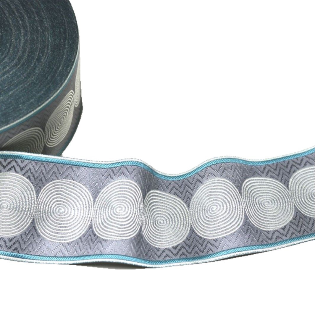 7,2 cm de ancho cinta de alta precisión Misty círculo hierba grano de madera cortina sofá cojín almohada mantel Mesa corredor cinta