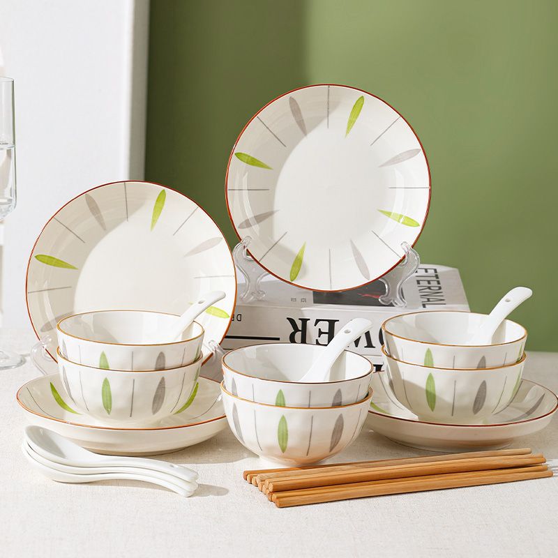 Conjunto de platos de cerámica doméstica de alto valor combinado de platos domésticos 2025 nuevo conjunto de platos
