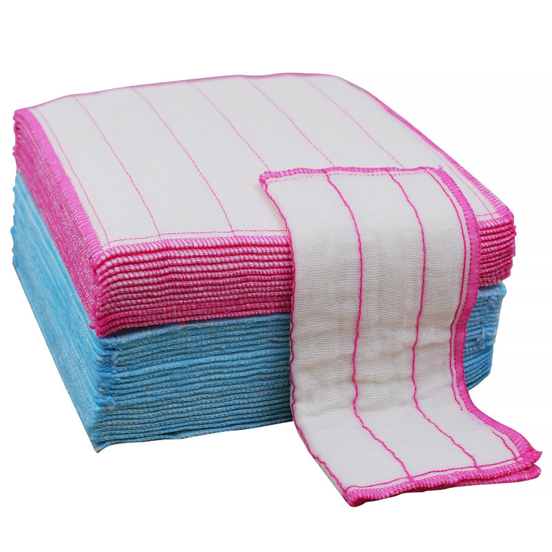 Thickened Cotton Gauze Dishcloth, Easy to Clean, Does Not Shed Lint, Kitchen Cloth, Absorbent, Oil-Removing Cotton Gauze Cloth, Scouring Pad