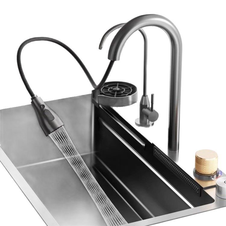 Fregadero de Cocina con Cascada Acero Inoxidable 304 Monocubeta image 6