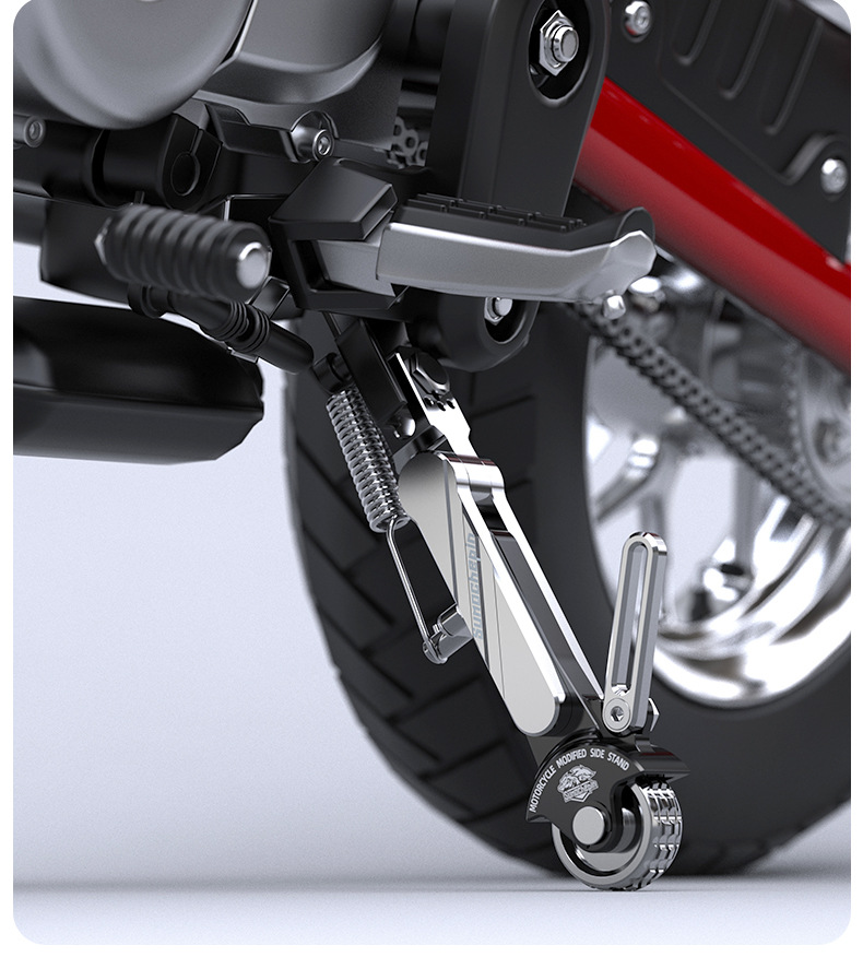 Electric vehicle adjustable single support calf side bracket electric motorcycle side support scooter battery car tripod universal