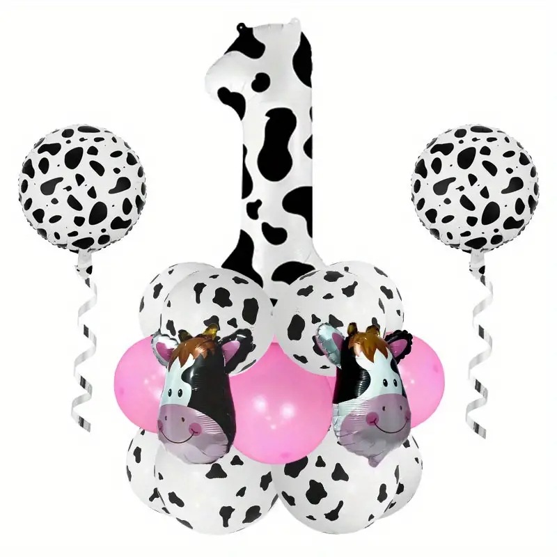 Casual Cute Cow Pattern Aluminum Film Birthday Festival Balloons display picture 5