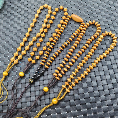 橄榄核金饭碗手把件绳翠玉和田玉碧玉手玩件绳子玉扣圆珠绳批发