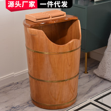 泡脚桶木桶橡胶木蒸泡两用足浴盆家用实木加厚足浴桶过小腿泡浴桶