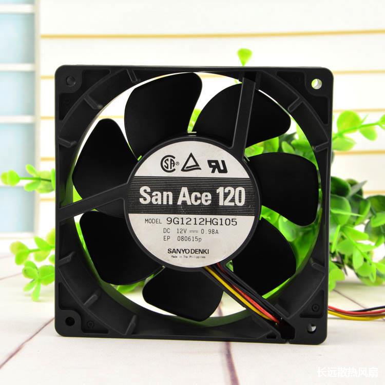 全新三洋9G1212HG105 12038 12CM 12V 0.98A主板调速双滚珠风扇