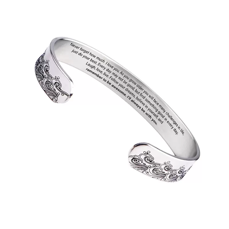 remember to be awesome 10MM不锈钢开口手镯 手环 欧美流行礼物