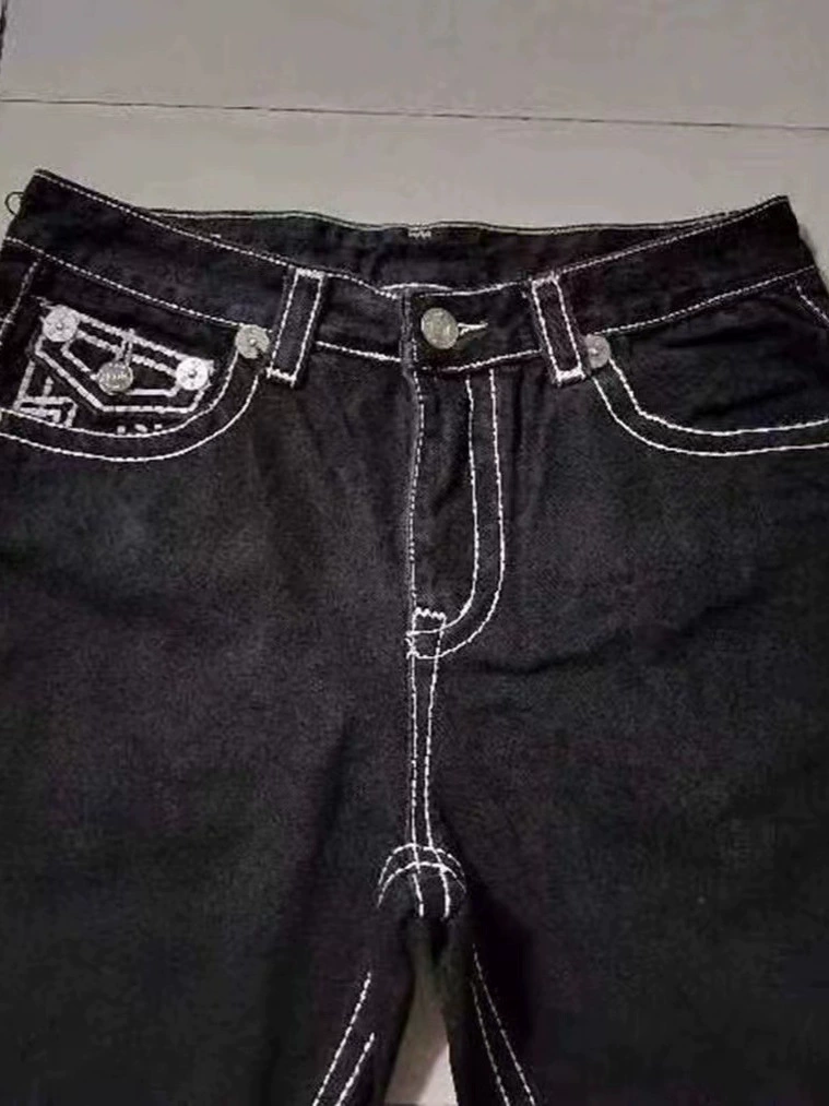 Джинсы True Religion Super T, низкая посадка, клёш bootcut, Y2K 90‑е, синие