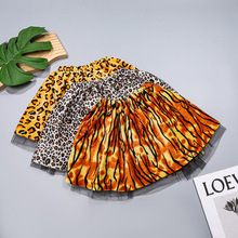 2025新款动物豹纹儿童表演半身裙现货批发舞台装扮道具服饰 显瘦