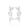 Fashionable spiral, earrings, cute chemical DNA model