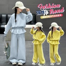 女童春装套装2025新款洋气儿童裙裤两件套时髦春季大童装网红卫衣