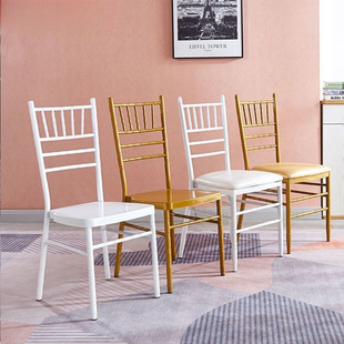 Bamboo Chair Home Outdoor Lawn Wedding Chair Wedding Wedding Chair Banquet Chair White Gold Bamboo Chair